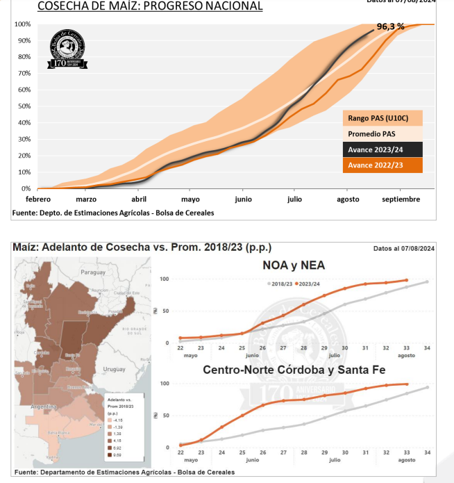 Mejora del trigo tras las lluvias y cierre de la siembra de cebada con aumento de superficie