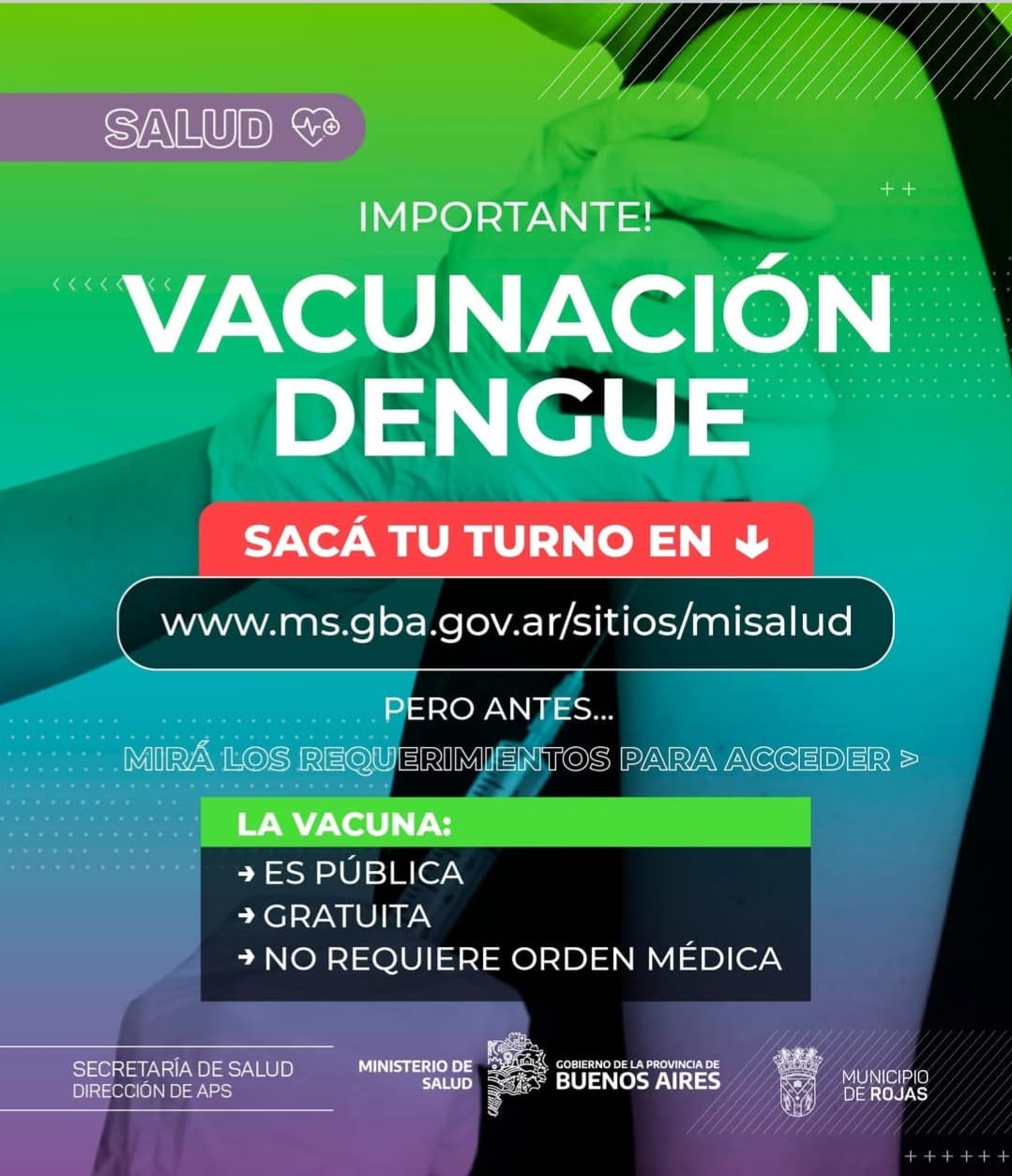 Vacunate contra el dengue: vacuna gratuita para residentes de Buenos Aires